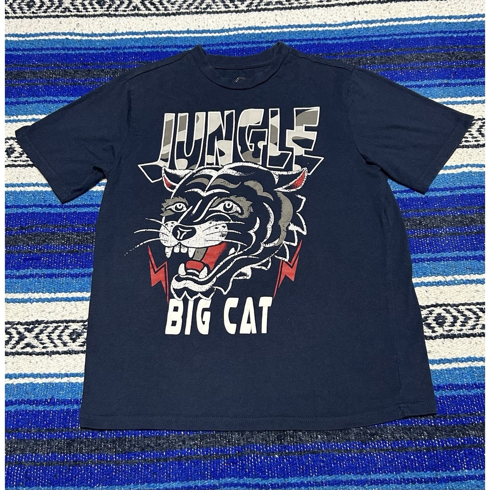 Jungle Big Cat Panther T-Shirt Youth 2XL 18 Navy Graphic